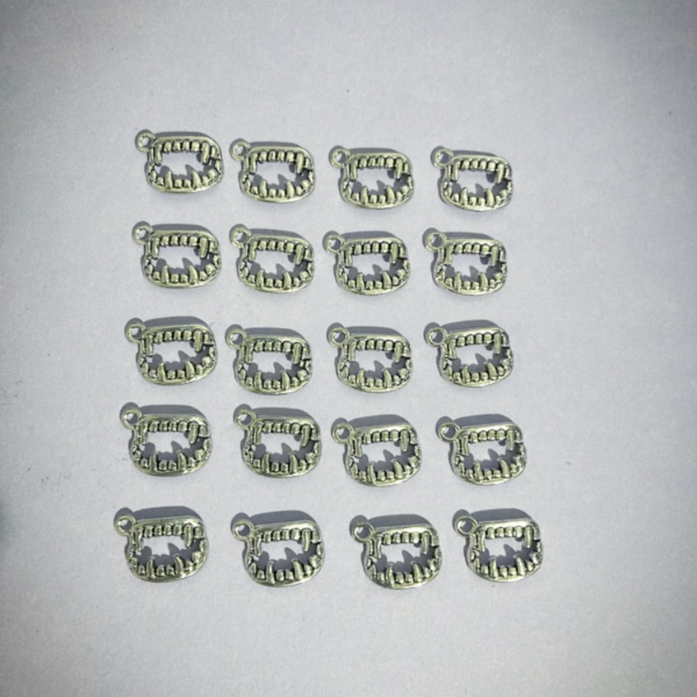 20pc Vampire Monster Charms - Silver - Spooky Halloween - Bulk Set - NWOT